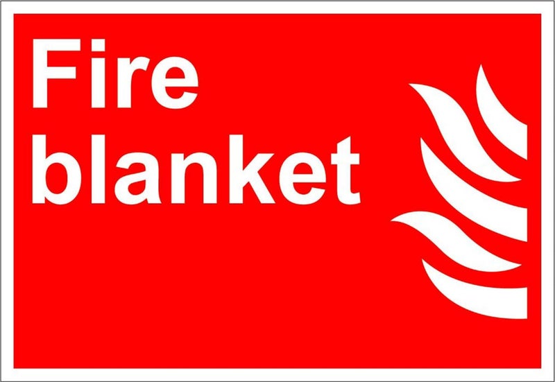 Fire Blanket Fire OSHA/ANSI Label Decal Sticker Sticks to Any Surface 10x7